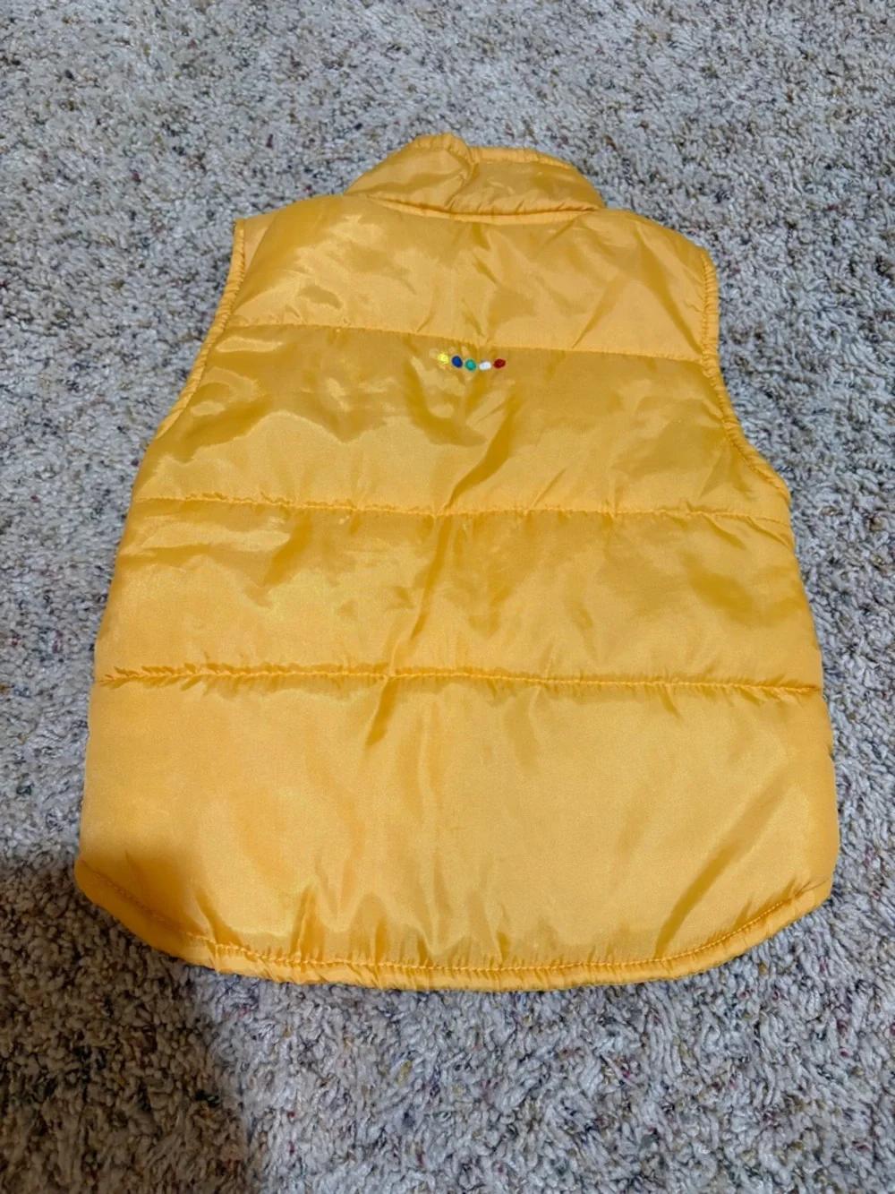 Coogi Baby Lightweight Puffer Vest Yellow Embroidered Logo Size 24 Months